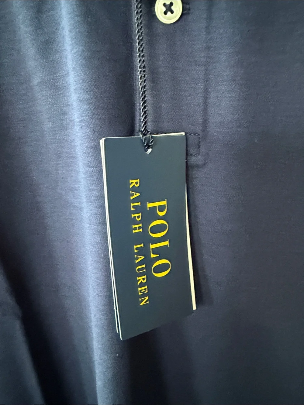 Ralph Lauren Navy Blue Polo Shirt with Embroidered Pony